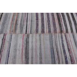 Alfombra de lana turca rústica Beige de 5x9 pies, área grande, de 4 pies tejido plano, respaldo de látex, alfombra Rectangular de altura para pasillo y habitación - Product Image 5