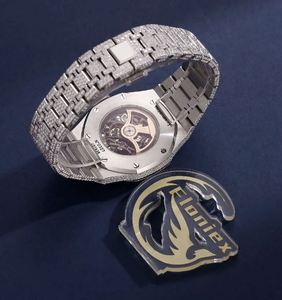 Iced VVS Moissanite นาฬิกาแร็ปเปอร์เพชรสไตล์ฮิปฮอปตกแต่งด้วยเพชรหน้าต่างกระจกสเตนเลสสตีล-สมบูรณ์แบบ - Product Image 4