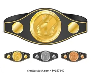 Ceintures de championnat de lutte de boxe pour Mma Arts martiaux personnalisé en cuir or argent tournoi récompenses sportives - Product Image 4