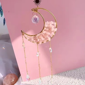 En gros Attrape-<span class=keywords><strong>soleil</strong></span> en cristal naturel <span class=keywords><strong>de</strong></span> haute qualité, Carillon éolien en améthyste <span class=keywords><strong>lune</strong></span>, Décoration du Nouvel An, Modèle thème pierre - Product Image 5