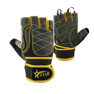 Guantes de gimnasio unisex de alta calidad de neopreno con medio dedo para entrenamiento, ejercicio físico, levantamiento de pesas, logotipo personalizado, alta visibilidad - Product Image 4