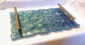 ถาดเสิร์ฟเรซิ่นดีไซน์เรียบง่าย งานแฮนด์เมด ปรับแต่งได้ คุณภาพสูง สำหรับตกแต่งบ้านสมัยใหม่ งานแต่งงาน ขายส่ง M/S SHAAD - Product Image 4