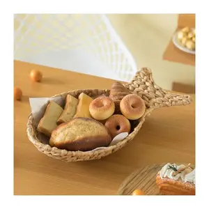 Home Decor Keuken Accessoires Vis Vormen Trays Hand Weven Water Hyaicnth Stro Trays Van Vis Vorm