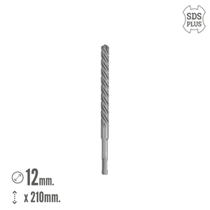 Trapano SDS Plus Wolfpack con 8 Punte da Taglio, Speciale per Cemento Armato, 12 x 210 mm. - Product Image 2