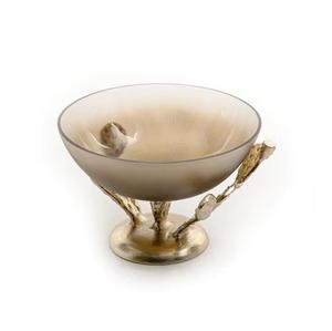 ชามแก้ว urli สำหรับตกแต่งงานแต่งงานทำจากโลหะงานหัตถกรรมดีไซน์ดอกไม้ทำจากโลหะสีทอง - Product Image 5