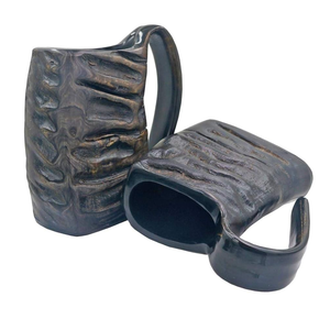 Mug à boire en corne de buffle d'eau, directement d'Inde, corne de buffle naturelle polie, mug viking, sans danger pour les aliments - Product Image 3