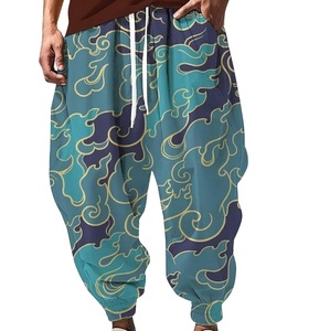 Pantalons de survêtement unisexes d'hiver sur mesure, 100% polyester, coupe régulière, taille plus, couleur marron, entrejambe tombant, respirant - Product Image 4