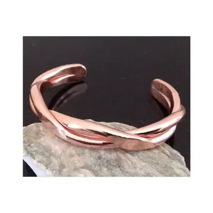 2026 Artisan brass kada handmade <b>Copper</b> Bracelets Open <b>Bangles</b> for Ladies Healing Handmade Bracelet <b>Copper</b> Summer Jewelry - Product Image 6