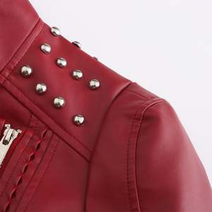 Women's Mid-Length Genuine <b>Leather</b> Winter Jacket Cropped Zipper Camouflage Embroidery Motorbike Streetwear Style for Outdoor - Product Image 4