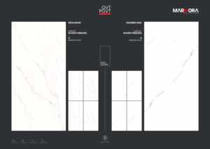 Dalles en porcelaine élégantes 600x1200, surface en marbre poli, adaptées aux halls d'hôtel et aux sols de luxe - Product Image 4