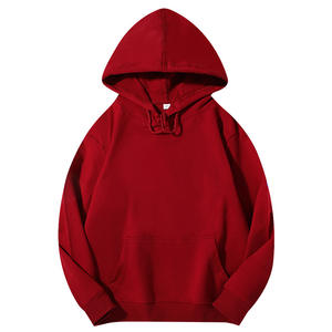 Vente en gros de haute qualité pull-over chaud de grande taille pour femmes sweats à capuche brodés unisexes unis avec impression de logo personnalisé - Product Image 6
