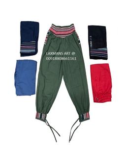 Pyjama sarouel en coton népalais en chanvre avec sac de taille Pantalon décontracté d'été à la mode Pyjama en soie de mode de style indien - Product Image 1