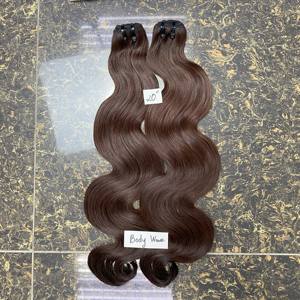 Vente en gros de cheveux vietnamiens naturels ondulés, extensions de cheveux à trame vietnamienne, cheveux humains bruts, cheveux super doublement étirés - Product Image 4