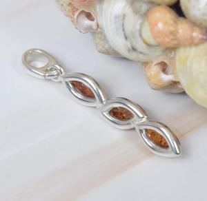 Pendentif en ambre Pendentif en argent sterling 925 Pendentif en ambre véritable Pendentif en ambre naturel Cadeau pour le jour de Pâques - Product Image 4