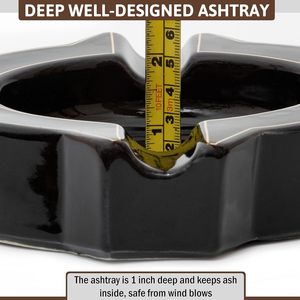 Cendrier à cigares en céramique haut de gamme avec rainures profondes, accessoire de fumeur élégant - Product Image 3