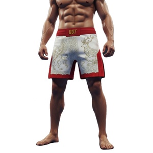 Pantalones cortos de Muay Thai con estampado por sublimación, Kimono Jiu Jitsu, pantalones cortos de lucha con logotipo personalizado, pantalones cortos de MMA - Product Image 3