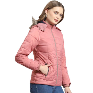 High Quality Custom Made Women's Winter Warm Puffer Jacket with Logo Bubble Design Dyed Processed - Product Image 6