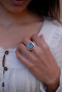 Fine Quality 925 Solid Sterling Silver <b>Custom</b> <b>Ring</b> Natural Labradorite <b>Ring</b> Indian Silver Jewelry Suppliers Labradorite <b>Ring</b> - Product Image 3