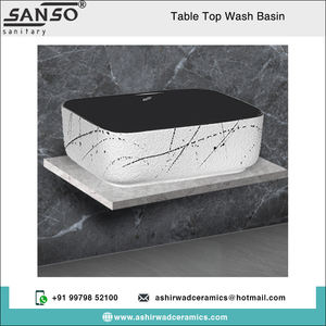 อ่างล้างจานเซรามิกทำจากอินเดียอ่างล้างมือทรงวงรีสำหรับห้องครัวและห้องน้ำ - Product Image 2