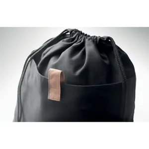 Sac Panda en coton recyclé avec cordon de serrage, sacs de sport écologiques, gadgets promotionnels - Product Image 1