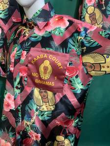 FILLE DE SPHINX CHEMISE À BOUTONS CHEMISE MASONIQUE SHRINER SUBLIMATION TEMPLE SHIRT MARRON - Product Image 2