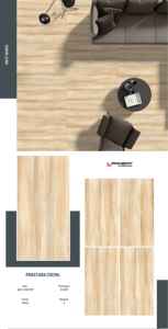 Baldosas de porcelana vitrificada esmaltada moderna de 600x1200mm, acabado mate, aspecto de madera para cubierta al aire libre, suelos duraderos hechos en la India - Product Image 3