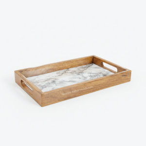 Bandeja Rectangular de Madera de la Mejor Calidad, Diseño Moderno de Esmalte, Plato Decorativo para el Hogar, Vajilla para Bodas, Proveedor Mayorista - Product Image 4