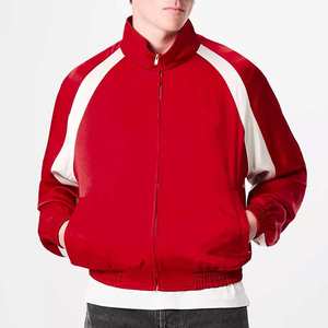 Veste de travail en toile délavée 100% coton, coupe ample, avec col rabattu, bombardier d'hiver vintage pour hommes - Product Image 3