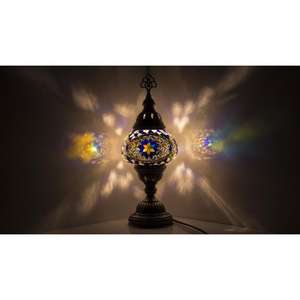 โคมไฟตั้งโต๊ะแก้วโมเสกสไตล์อนาโตเลียแท้ตั้งโต๊ะแบบโรแมนติกโคมไฟตั้งโต๊ะสไตล์ตุรกีออกแบบด้วยมือ - Product Image 2