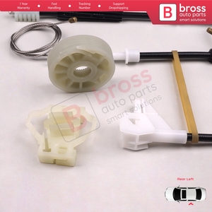 Juego de Reparación de Elevalunas Eléctrico BWR444, Puerta Trasera Izquierda para Octavia MK1 1U 1996-2000 Pre-Facelift 1U0839461 - Product Image 4