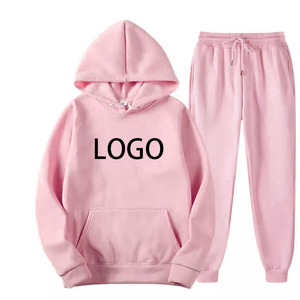 Conjunto Deportivo de Forro Polar para Hombre, Sudadera con Capucha y Pantalones de Color Sólido, Talla Grande, Ropa Casual de Otoño, Sudadera de Punto con Logotipo Personalizado - Product Image 5