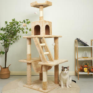 Grande Deluxe <span class=keywords><strong>Cat</strong></span> Escalada Torre Multi-Layer Design Sustentável Durável Particle Board <span class=keywords><strong>Sisal</strong></span> <span class=keywords><strong>Plush</strong></span> Material Feito Gatos <span class=keywords><strong>Scratcher</strong></span> - Product Image 1