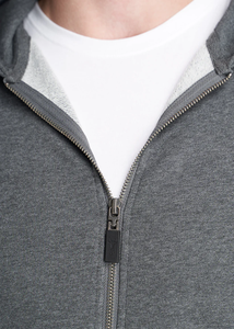 ODM Plus Thermal 550g Fleece Winter Collection <b>Men's</b> 100% Cotton Zipper Hoodie Solid Color Printing Breathable Regular Fit Made - Product Image 4