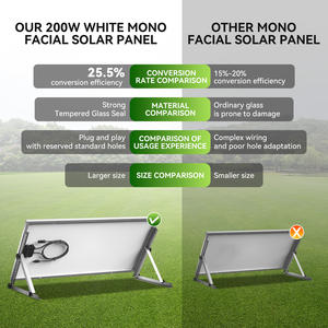 Panneau solaire monocristallin rigide demi-cellule pour extérieur, 200W, 22% d'efficacité, vente en gros, entrepôt américain - Product Image 3