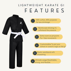 Uniforme de Karate Personalizado para Hombre, 100% Algodón, Ropa de Artes Marciales de Alta Calidad, Transpirable, de Secado Rápido, Ligero, Servicio OEM - Product Image 4