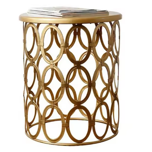 Meubles modernes de luxe de table centrale de salon Table basse à cadre de conception unique avec dessus en marbre Meubles de maison - Product Image 6