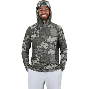 Camisa de pesca con estampado de sublimación personalizada de secado rápido UPF 50 de manga larga de alta calidad Protección UV Sudadera CON CAPUCHA DE PESCA solar - Product Image 2