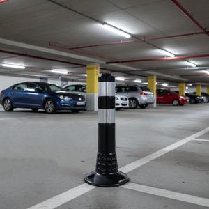 Delimitador de TPE de 45 x 8 cm, Negro, con Enchufe, para una Guía de Estacionamiento Eficaz - Product Image 2