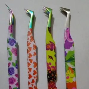 Pinzas para Extensión de Pestañas de Acero Inoxidable con Diseño de Gatito Recubiertas de Papel, Punta Serrada de 10 mm de Longitud, Puntas de Fibra, Marca Privada - Product Image 5