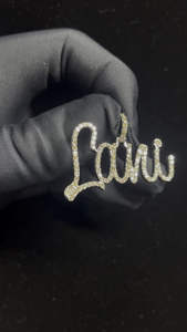 Pendentif en argent plaqué or de luxe sur mesure, hip-hop, rond, taille brillant, moissanite, serti de pierres, pour la scène musicale, fournisseur indien - Product Image 4