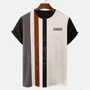 T-shirts pour hommes en polyester/coton tricoté formel léger et confortable, manches courtes d'été, haute qualité, respirant, meilleur choix - Product Image 1