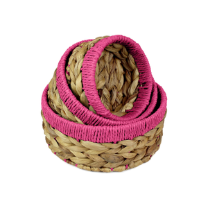 Wholesale Eco-friendly Handwoven Round Water Hyacinth Baskets Organize Food in Style <b>Kitchen</b> <b>Storage</b> From Vietnam - Product Image 3