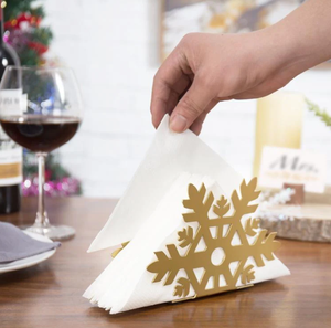 Decorative Metal Snowflake Cutout <b>Paper</b> Towel Holder Napkin Holders Tabletop <b>Kitchen</b> Restaurant - Product Image 4