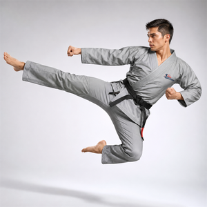Kimono unisexe de qualité supérieure avec ceinture confortable, en coton léger, respirant et durable - Product Image 1