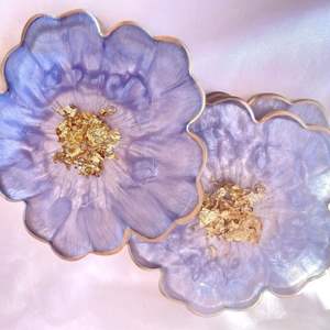 ที่รองแก้วทำจากเรซินอีพ็อกซี่ทรงกลมทำจากไม้ทรงสี่เหลี่ยมพร้อมที่จับสำหรับใส่เบียร์ชากาแฟ - Product Image 2