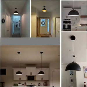 Iluminación colgante para cocina restaurante lámpara colgante de hierro negro vintage de Azora Industries - Product Image 5