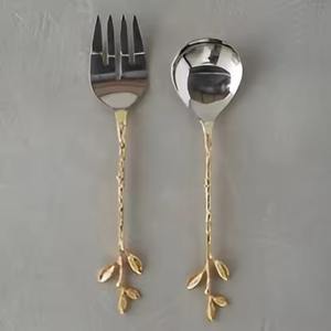 Ensemble de service à salade élégant vintage fait à la main de qualité supérieure pour vaisselle de table d'hôtel et accessoires de décoration de mariage - Product Image 6