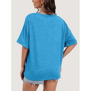 T-shirt surdimensionné 100% coton sérigraphie personnalisée 230gsm poids lourd pour les femmes - Product Image 4