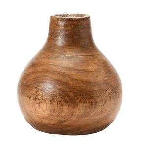 Florero de madera pulido a mano de alta calidad, decoración de mesa de diseño moderno para Navidad y bodas - Product Image 1