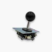 Ensemble de joysticks 2-Sanwa, neuf, authentique, de haute qualité, en métal et plastique, filaire, compatible PC, avec vibration, modèle tête argentée et noire